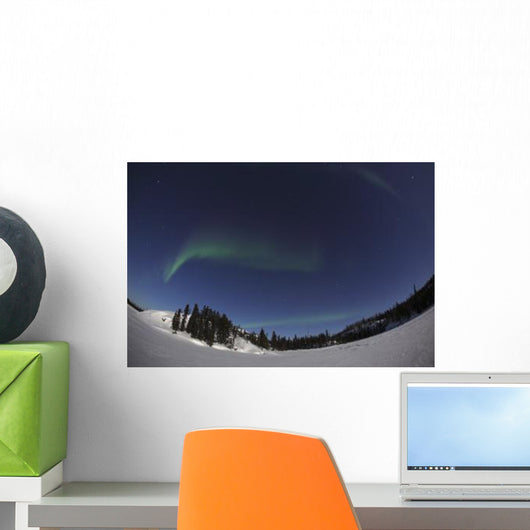 Aurora over Vee Lake Wall Decal Design 3