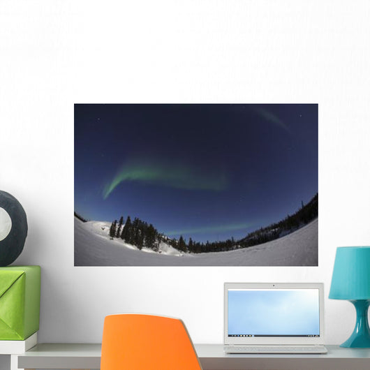 Aurora over Vee Lake Wall Decal Design 3