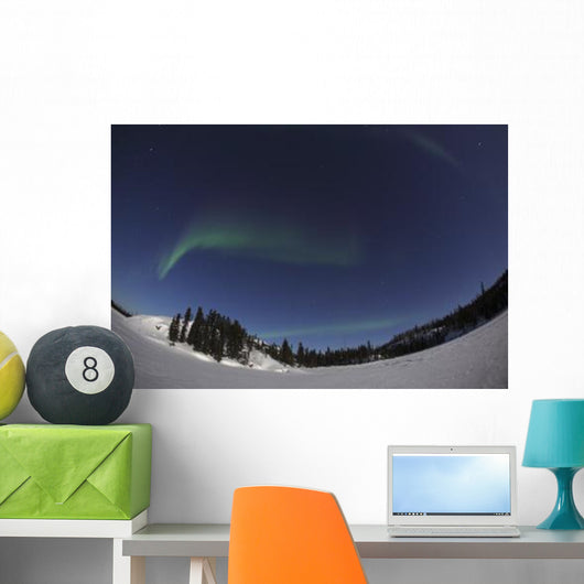 Aurora over Vee Lake Wall Decal Design 3