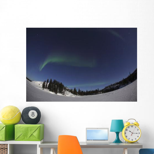 Aurora over Vee Lake Wall Decal Design 3