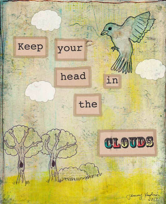 Keep Your Head Clouds Wall Decal