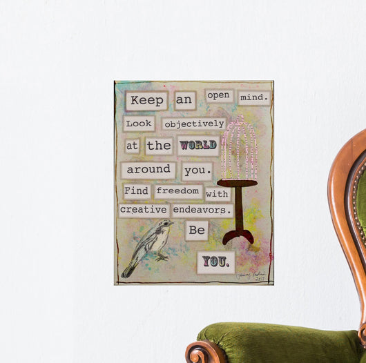 Keep Open Mind Wall Decal