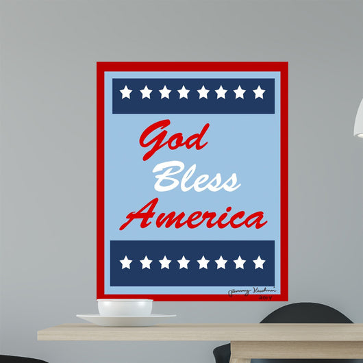 God Bless America Wall Decal