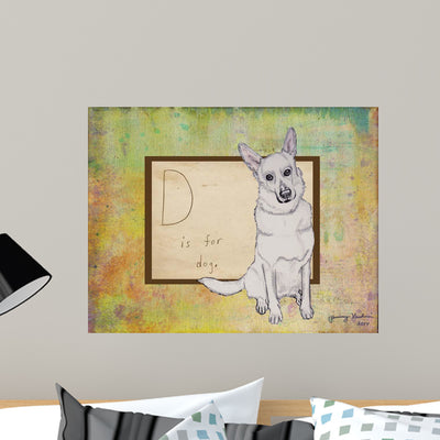 D Is for Dog Wall Decal shown on a wall