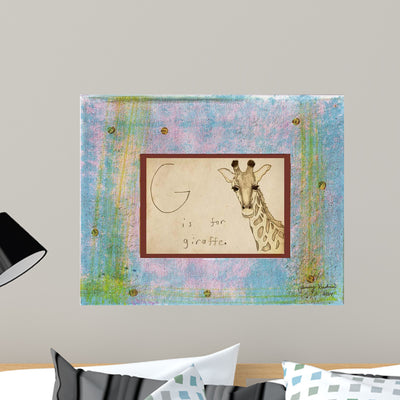 G Is for Giraffe Wall Decal shown on a wall