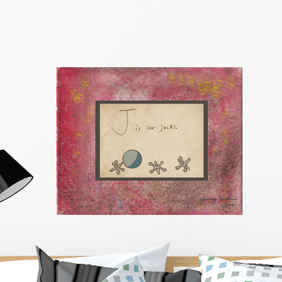 J Is for Jacks Wall Decal shown on a wall