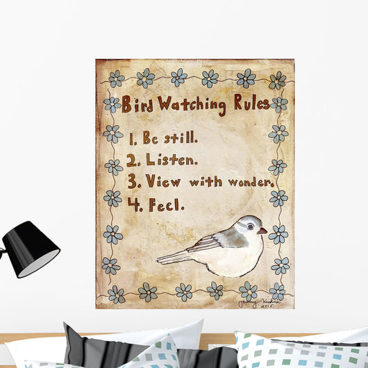 Bird Watching Rules Wall Decal