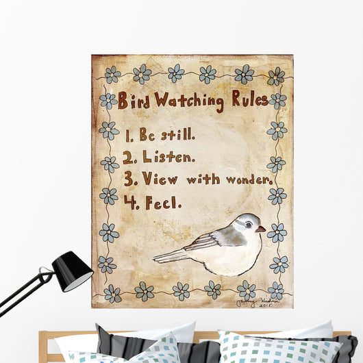 Bird Watching Rules Wall Decal