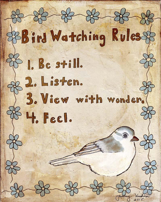 Bird Watching Rules Wall Decal