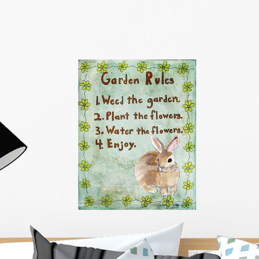 Garden Rules Wall Decal