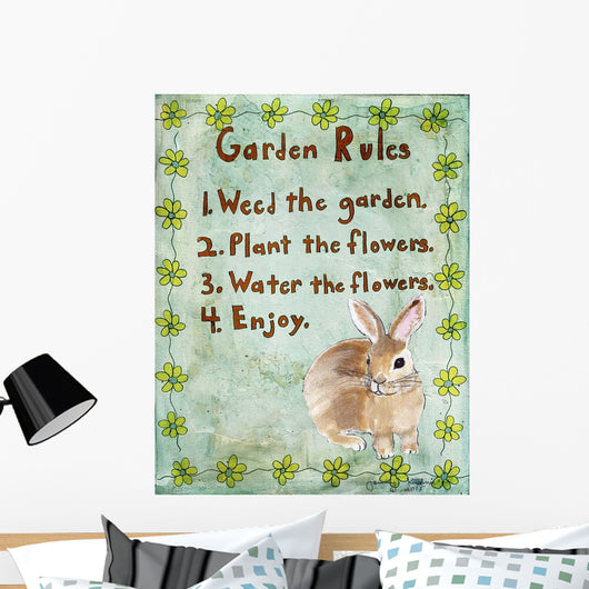 Garden Rules Wall Decal