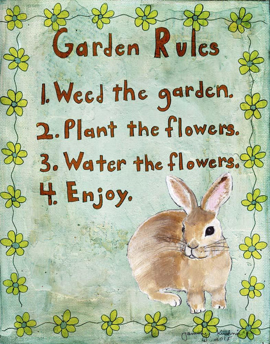 Garden Rules Wall Decal