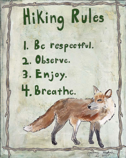 Hiking Rules Wall Decal