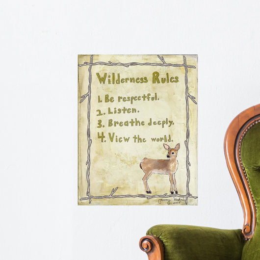 Wilderness Rules Wall Decal