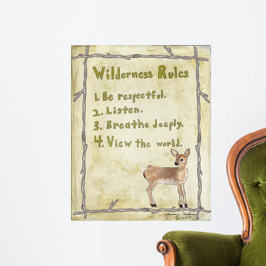 Wilderness Rules Wall Decal