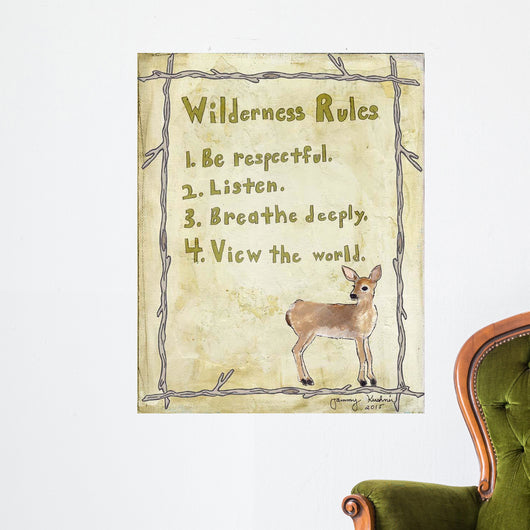Wilderness Rules Wall Decal