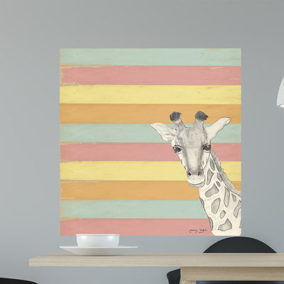 Giraffe 1 Wall Decal shown on a wall
