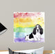 Rainbow Basset Hound Wall Decal