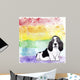 Rainbow Basset Hound Wall Decal