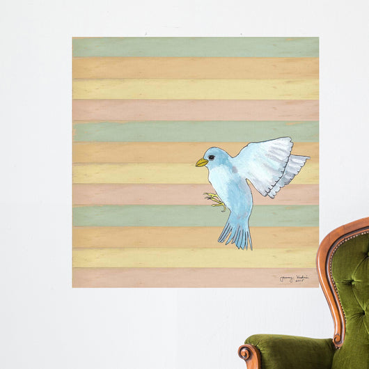 Flying Blue Bird Wall Decal