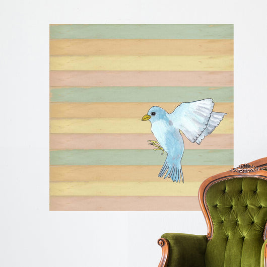 Flying Blue Bird Wall Decal