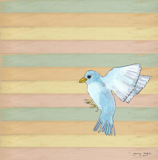 Flying Blue Bird Wall Decal