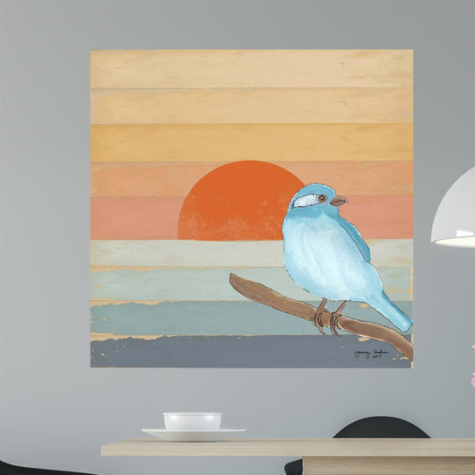 Blue Bird Water Wall Decal