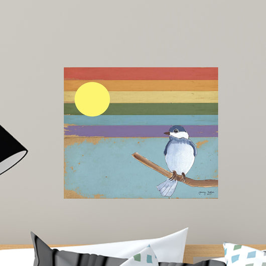 Rainbow and Bird Wall Decal