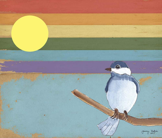 Rainbow and Bird Wall Decal