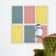 Rectangles and Blue Bird Wall Decal