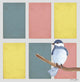 Rectangles and Blue Bird Wall Decal