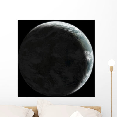 Artist's Concept Earth-like Planet Wall Decal shown on a wall