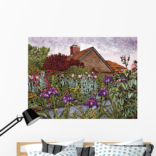 Purple Iris Wall Decal Design 1