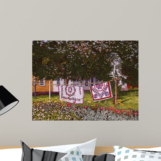 Quilts Clothespins Wall Decal