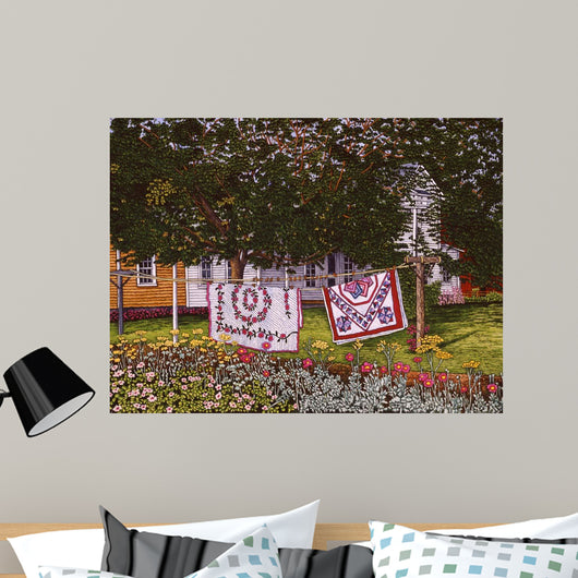 Quilts Clothespins Wall Decal
