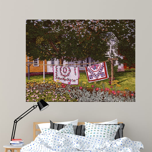 Quilts Clothespins Wall Decal