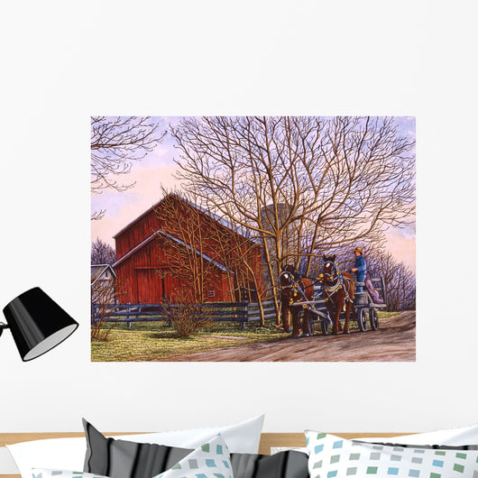 Amish Wagon Ride Wall Decal