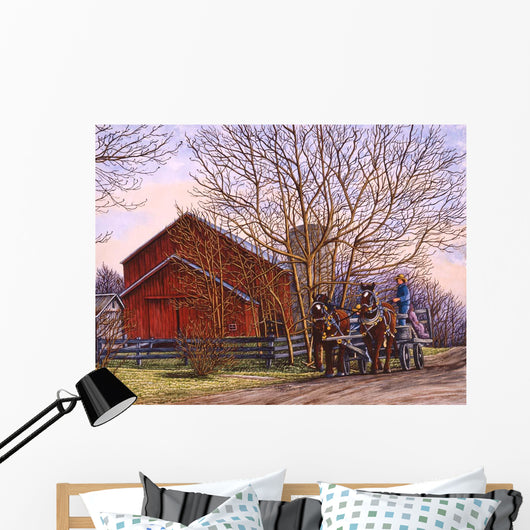 Amish Wagon Ride Wall Decal