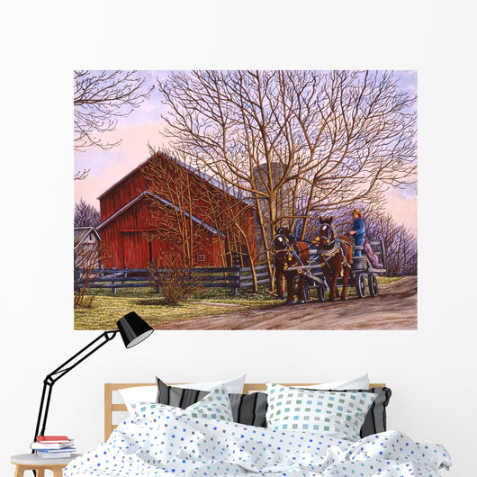Amish Wagon Ride Wall Decal