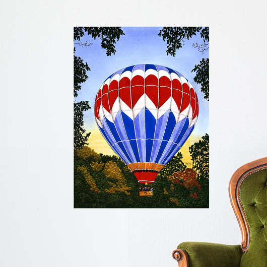 Balloon over Letchworth Wall Decal