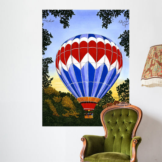 Balloon over Letchworth Wall Decal