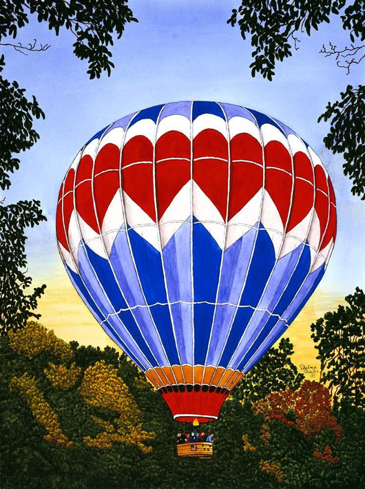 Balloon over Letchworth Wall Decal