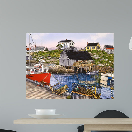 Fishing Village Wall Decal