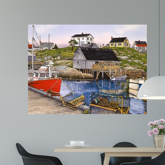 Fishing Village Wall Decal