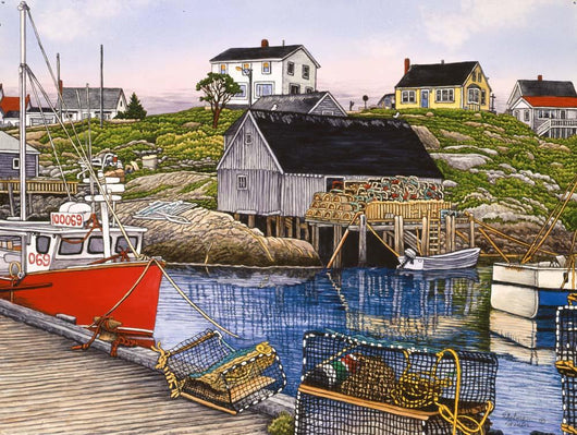 Fishing Village Wall Decal