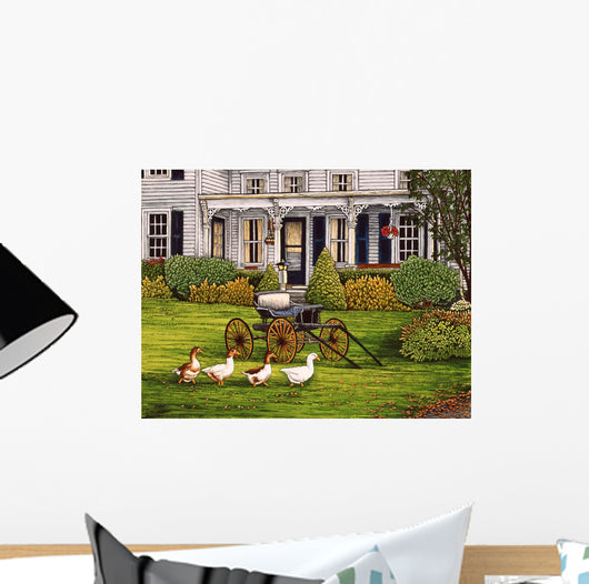 Gaggle Geese Porch Wall Decal