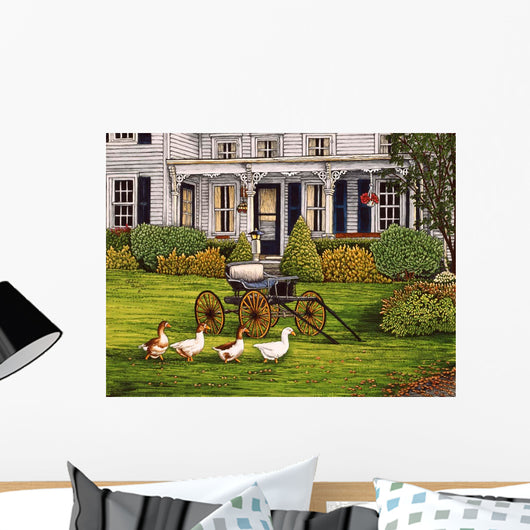 Gaggle Geese Porch Wall Decal