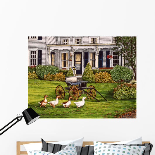 Gaggle Geese Porch Wall Decal