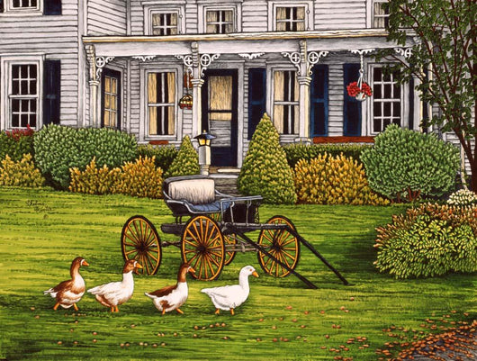Gaggle Geese Porch Wall Decal