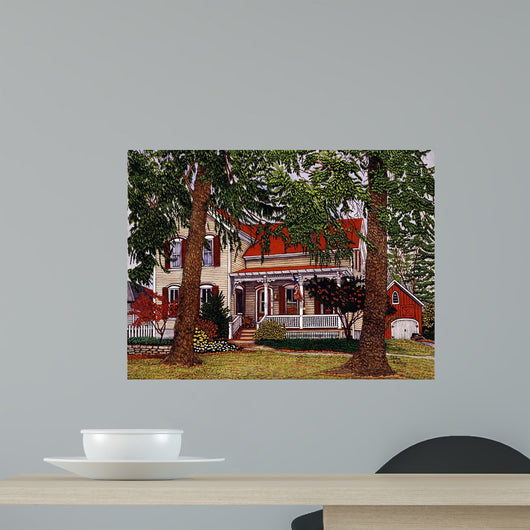 House Red Roof Wall Decal